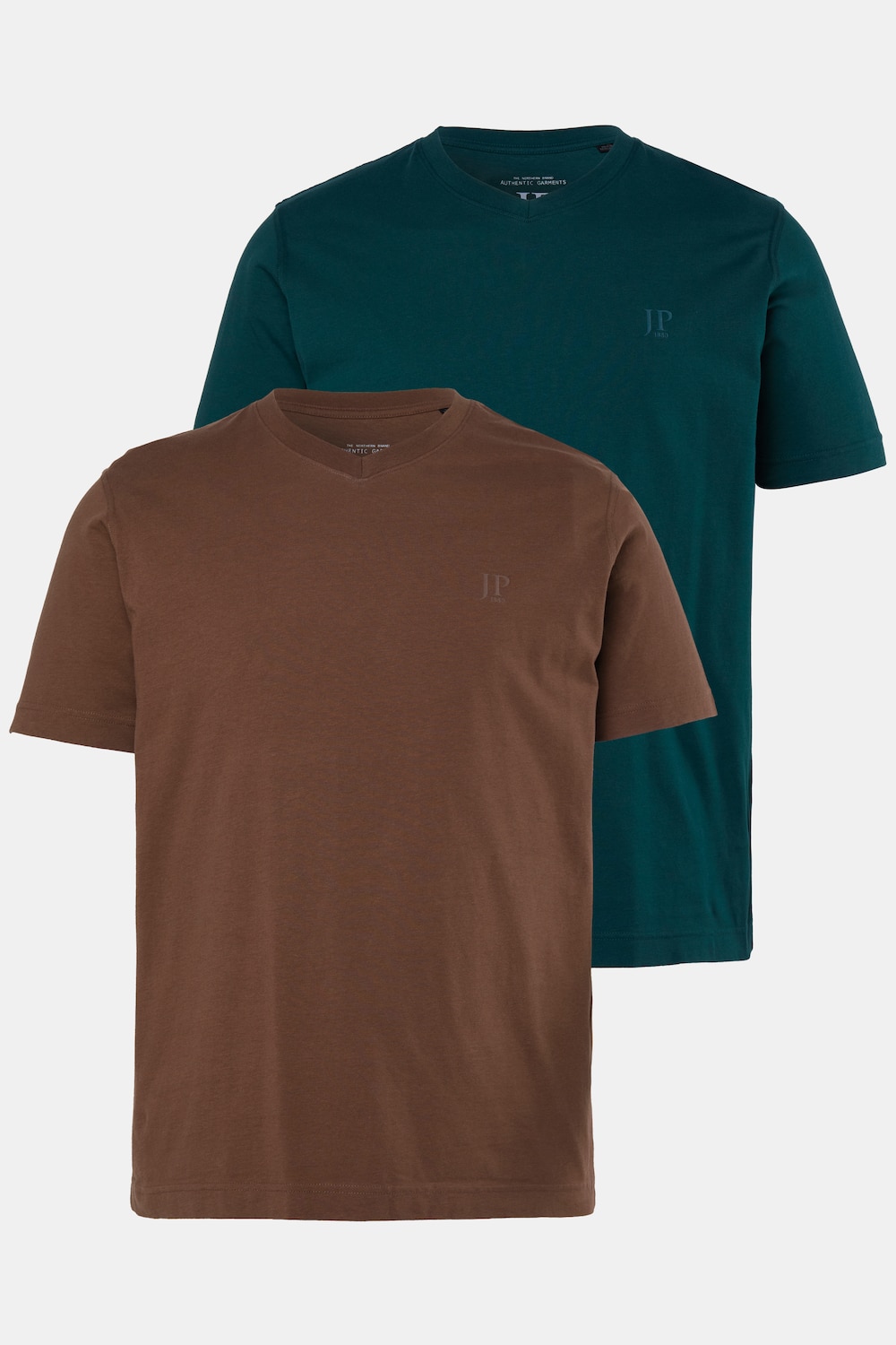 T-Shirts, Basic, 2er-Pack, V-Ausschnitt, Halbarm, bis 8 XL
