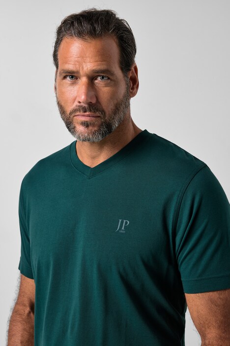 T-shirts, basic, set van 2, V-hals, korte mouwen, tot 8 XL