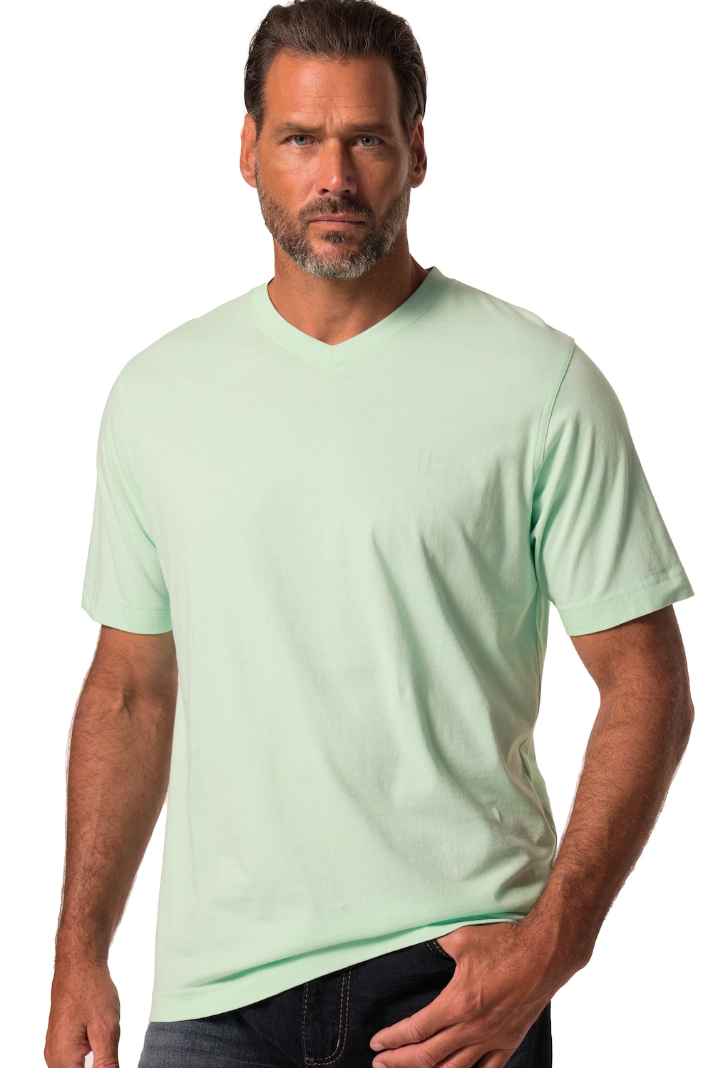 Stora storlekar T-shirt, Her, turkos, storlek: 6XL, Bomull, JP1880