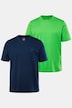 T-shirts, basic, 2-pak, V-udskæring, halværmer, op til 8 XL