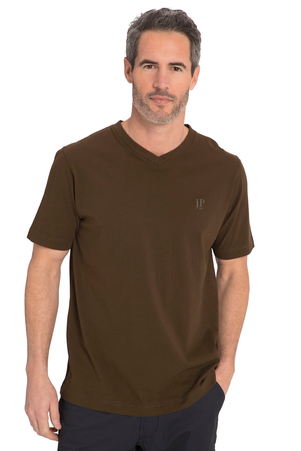 Stora storlekar T-shirt, Her, brun, storlek: XL, Bomull/Polyester, JP1880