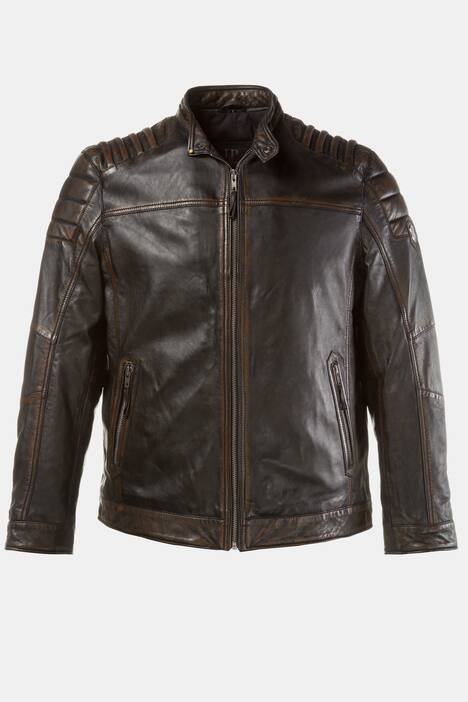 leather jacket stand up collar