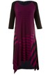 Front Stripe Round Neck Stretch Lounge Dress