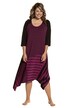 Front Stripe Round Neck Stretch Lounge Dress