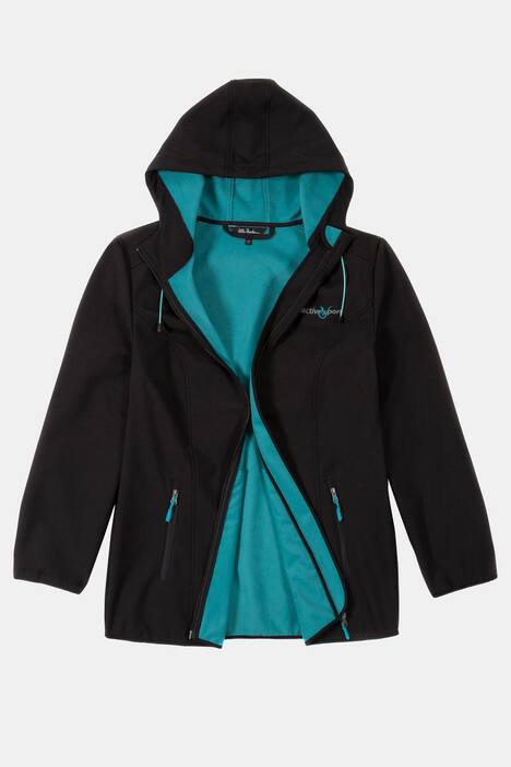 turquoise soft shell jacket