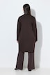 Strickjacke, lange, offene Form, Stehkragen, Langarm