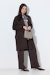 Strickjacke, lange, offene Form, Stehkragen, Langarm