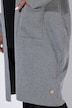 Strickjacke, lange, offene Form, Stehkragen, Langarm