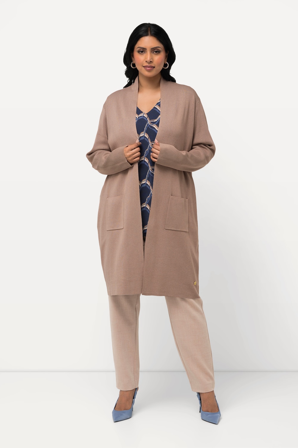 Große Größen Strickjacke, Damen, braun, Größe: 42/44, Viskose/Polyester, Ulla Popken