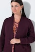 Strickjacke, lange, offene Form, Stehkragen, Langarm