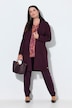 Strickjacke, lange, offene Form, Stehkragen, Langarm