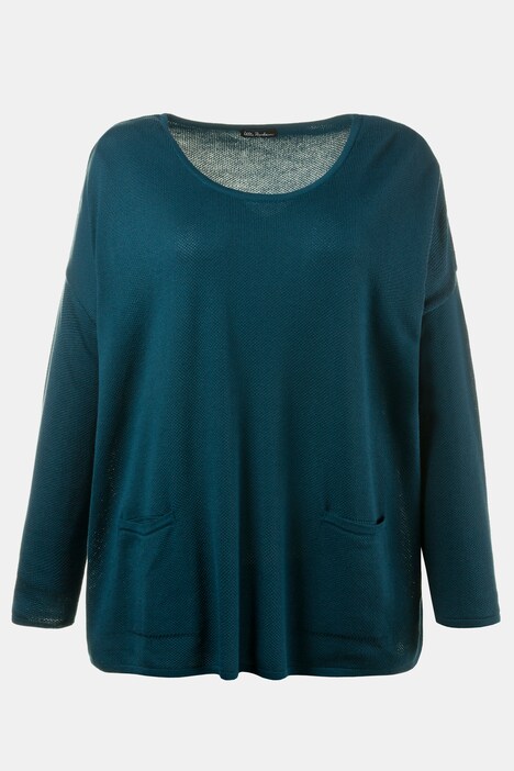 Pullover, Strukturstrick, Oversized, Langarm