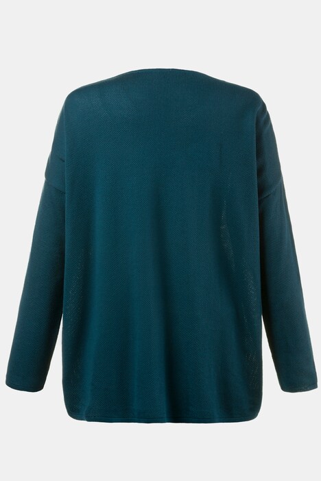 Pullover, Strukturstrick, Oversized, Langarm