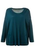 Patch Pocket Round Neck Long Sleeve Cotton Sweater