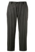Pinstripe Button Zipper Stretch Crop Pants