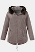 Fur Collar Zip Hooded Long Sleeve Parka