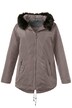 Fur Collar Zip Hooded Long Sleeve Parka