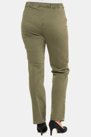 Duże rozmiary Spodnie ze streczu, damska, zieleń trzcinowa, rozmiar: 56, bawełna/elastan, Ulla Popken