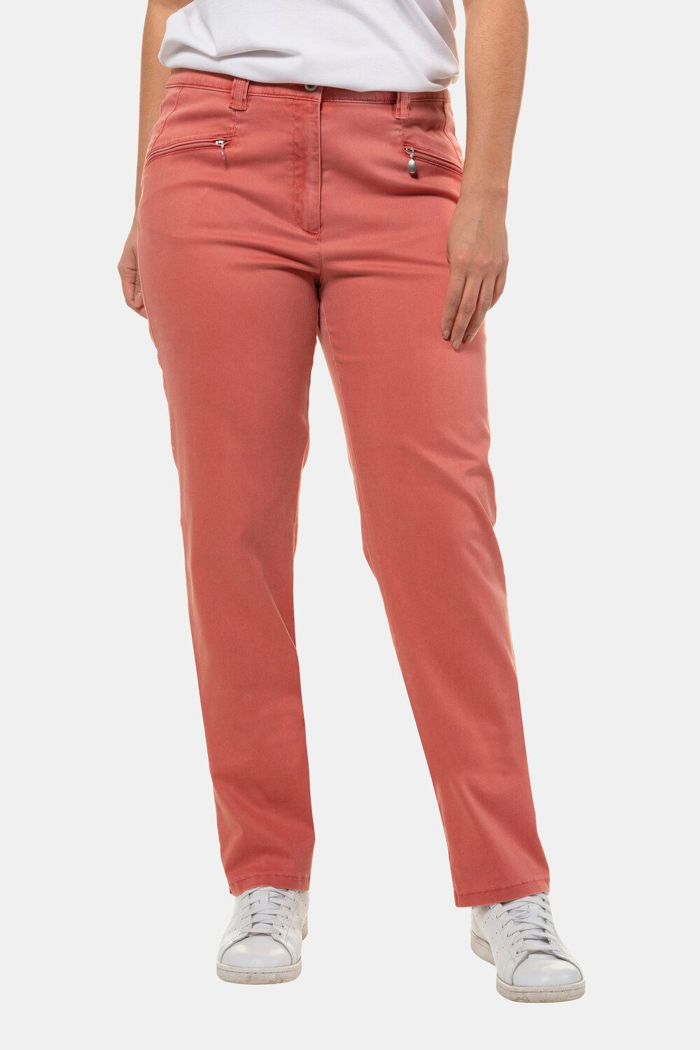 Grote Maten stretchbroek Mony, Dames, rood, Maat: 108, Katoen, Ulla Popken Grote Maten stretchbroek Mony, Dames, rood, Maat: 108, Katoen, Ulla Popken