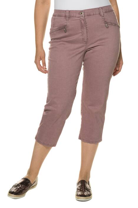 Mony Cross-Stretch Zip Pocket Crop Pants