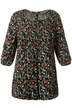 Touch of Red Floral Viscose Crepe Smocked Blouse