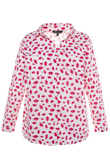 Kiss-Print Shirt Blouse