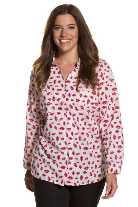 Kiss-Print Shirt Blouse