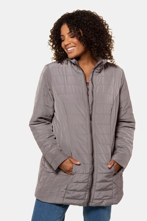 Ulla Popken Steppjacke, gekräuselter Kragen, leichte Qualität - Große Größen