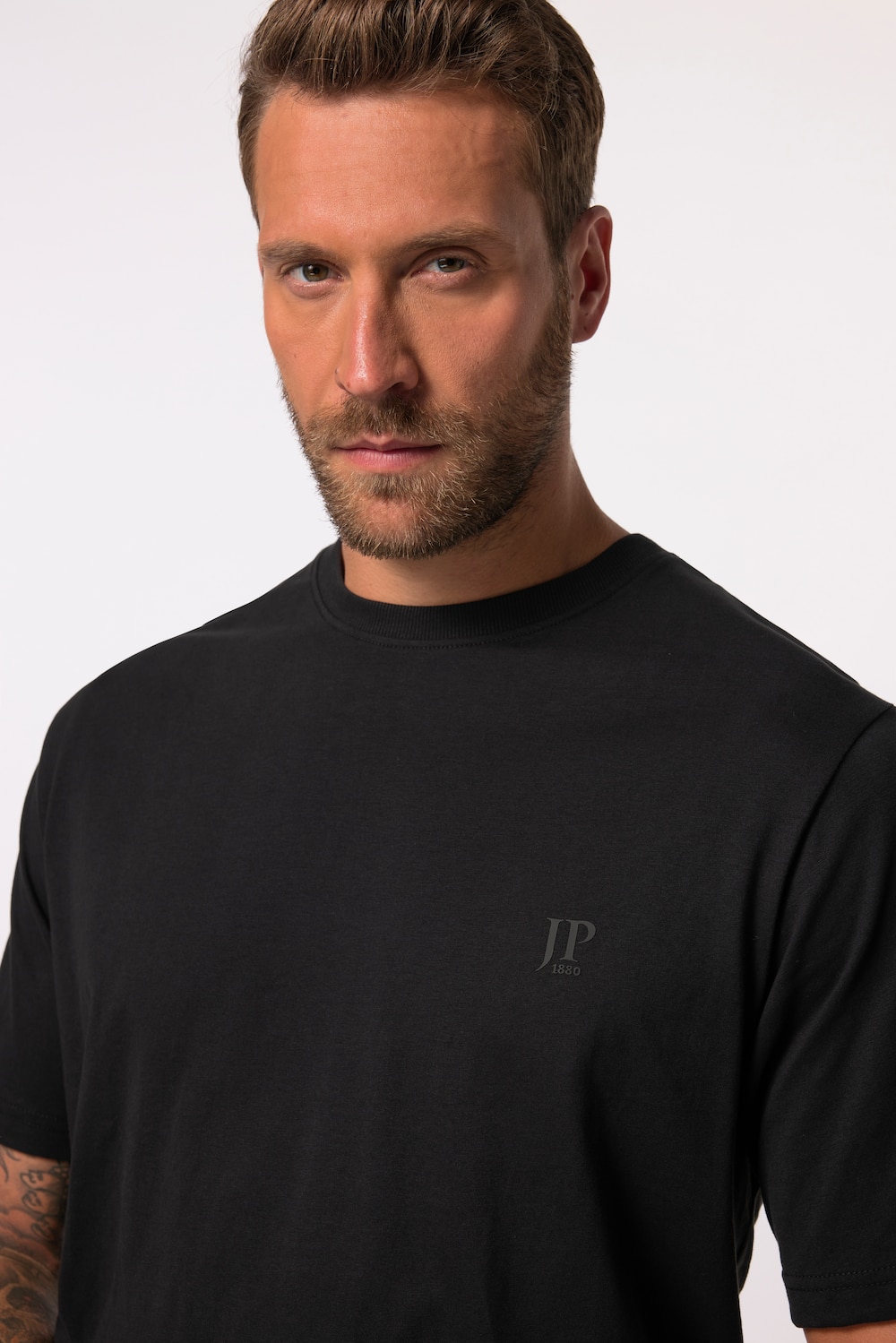 Stora storlekar T-shirt, Her, svart, storlek: 10XL, Bomull, JP1880