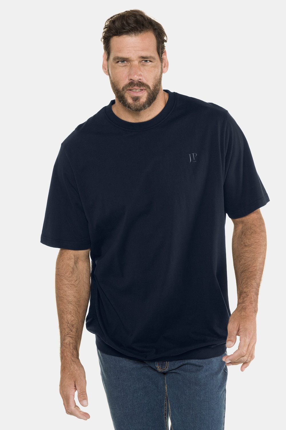 Grote Maten T-shirt, Heren, blauw, Maat: XXL, Katoen, JP1880
