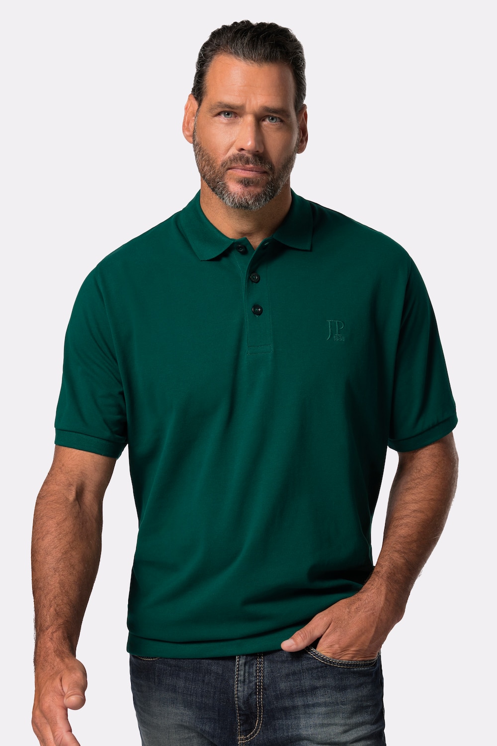Poloshirt, basic, Buik-Fit, korte mouwen, piqué, XXL tot 10XL