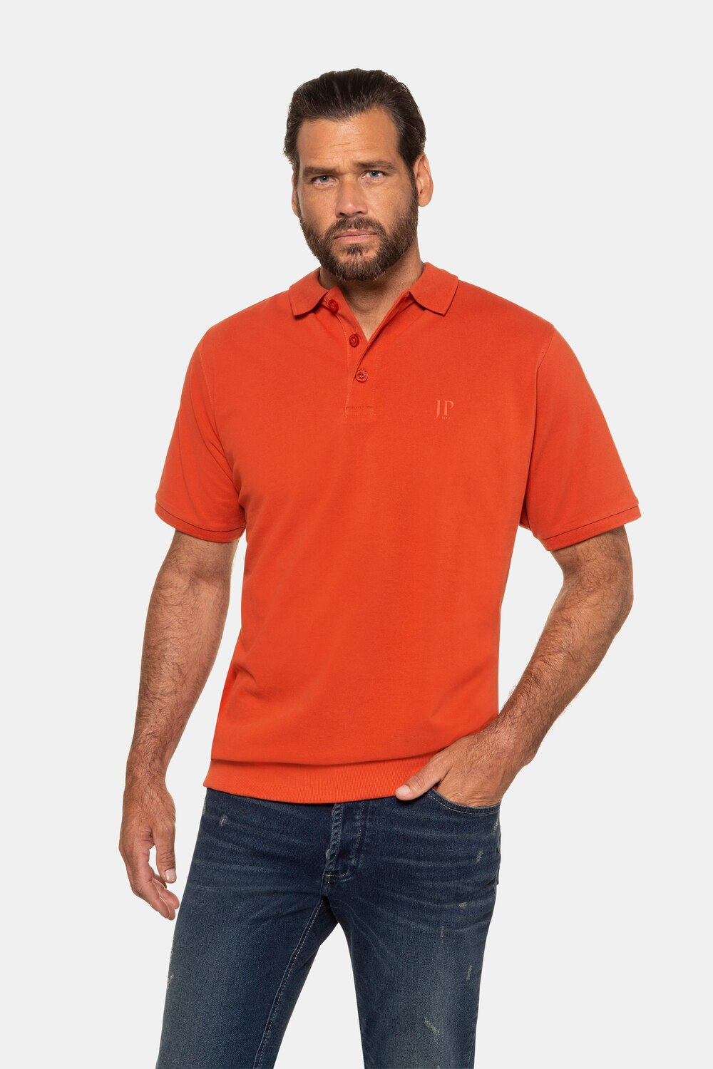 Grote Maten poloshirt, Heren, oranje, Maat: 7XL, Katoen, JP1880