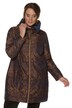 Jacquard Zip Front Shimmer Hooded Jacket