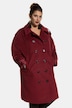 Double Breasted Button Front Roll Sleeve Coat