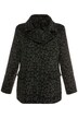 Animal Print Notch Collar Snap Front Jacket