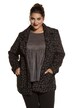 Animal Print Notch Collar Snap Front Jacket