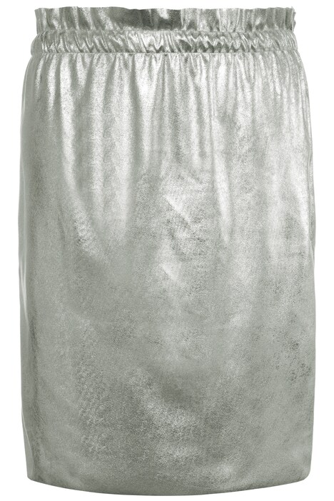 Metallic Elastic Waist Stretch Skirt