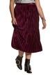 Velvet Pleat Stretch Knit Skirt