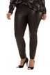 Faux Leather Seam Elastic Waist Sienna Fit Leggings