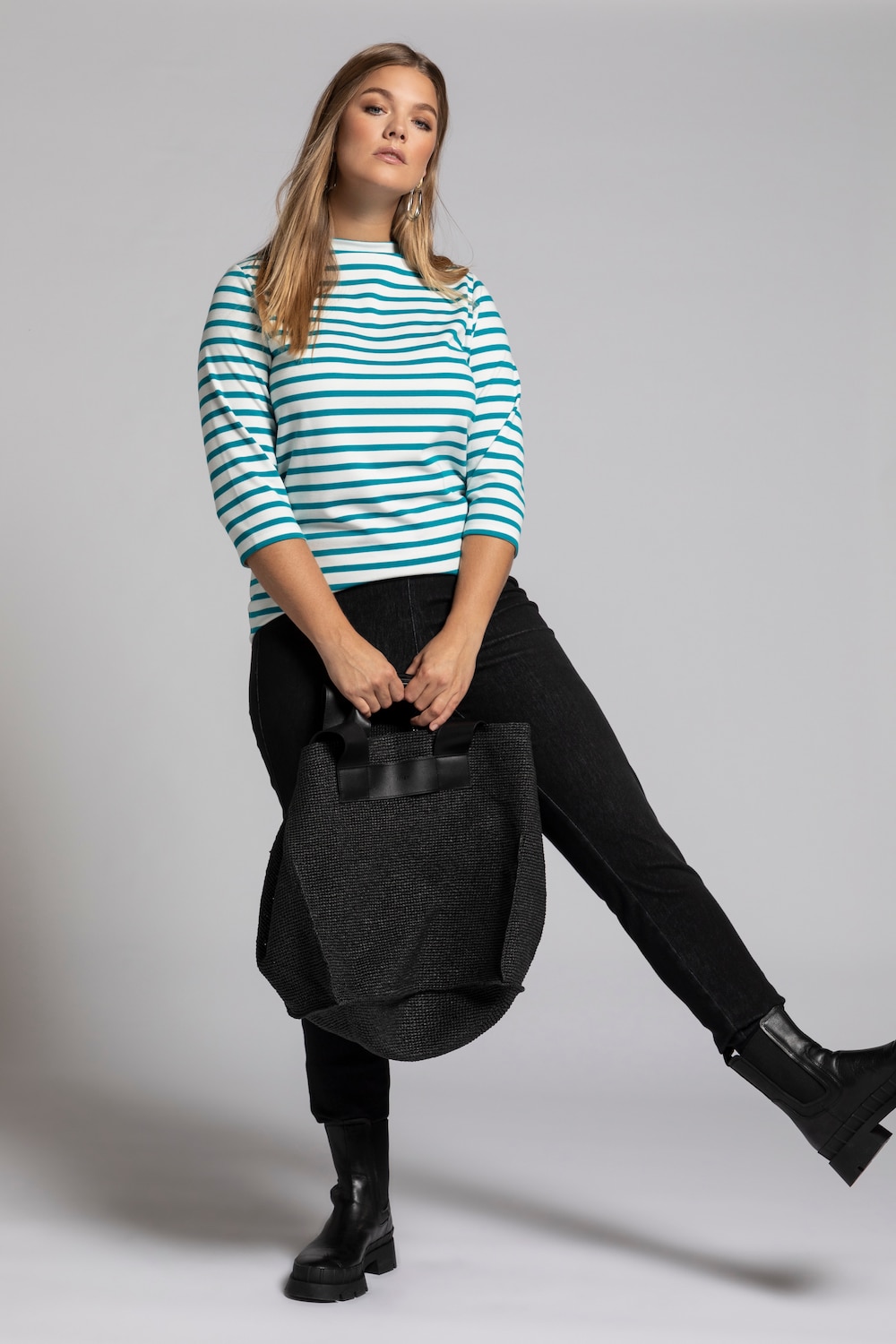 Grote Maten shirt, Dames, groen, Maat: 54/56, Viscose/Polyester, Ulla Popken Grote Maten shirt, Dames, groen, Maat: 54/56, Viscose/Polyester, Ulla Popken
