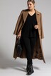 Elegant Button Front Long Wool Coat