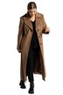 Elegant Button Front Long Wool Coat