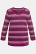 Pullover, Streifen, längere Form, Grobstrick