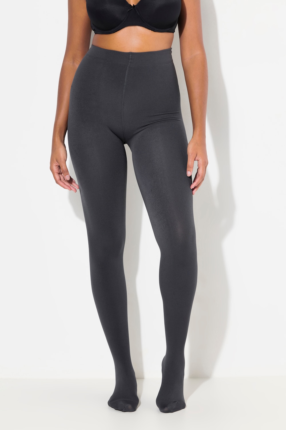 Große Größen Thermo-Strumpfhose, Damen, grau, Größe: 56/58, Polyester, Ulla Popken