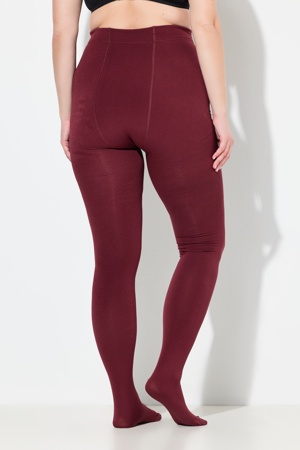 Burgundy Collant Opaque Bleu Marine Grande Taille Collant Femme