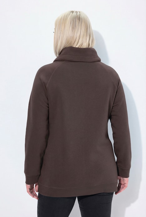 Sweatshirt, weiter Stehkragen, Taschen, Raglan-Langarm