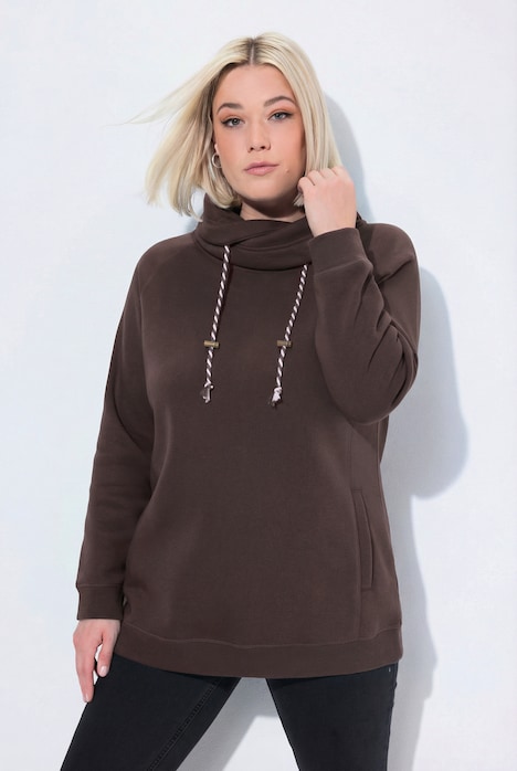 Sweatshirt, weiter Stehkragen, Taschen, Raglan-Langarm