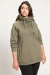 Drawstring Collar Long Sleeve Sweatshirt