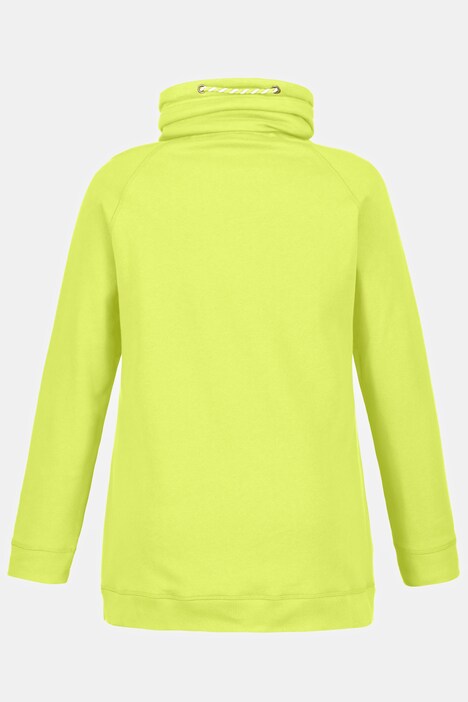 Sweatshirt Femme Ulla Popken – Col Montant Avec Cordon, Manches Raglan, Poches Côtés – Confortable Et Tendance