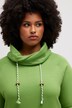 Drawstring Collar Long Sleeve Sweatshirt